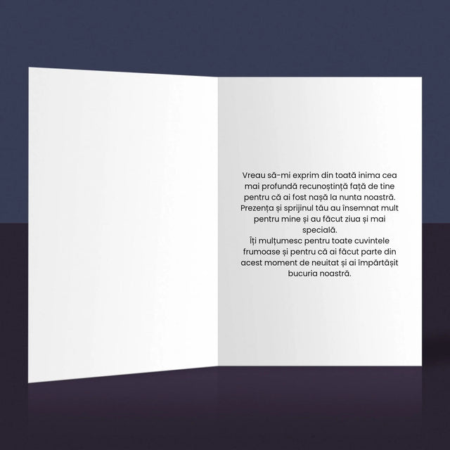 Numele Și Semnătura: Mulțumiri Pentru Nașă - Card Cu Felicitări
