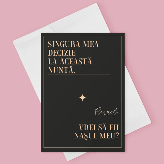 Numele Și Semnătura: Singura Mea Decizie - Card Cu Felicitări