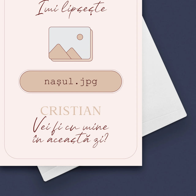 Numele Și Semnătura: Îmi Lipsește Cineva ... Nașul - Card Cu Felicitări