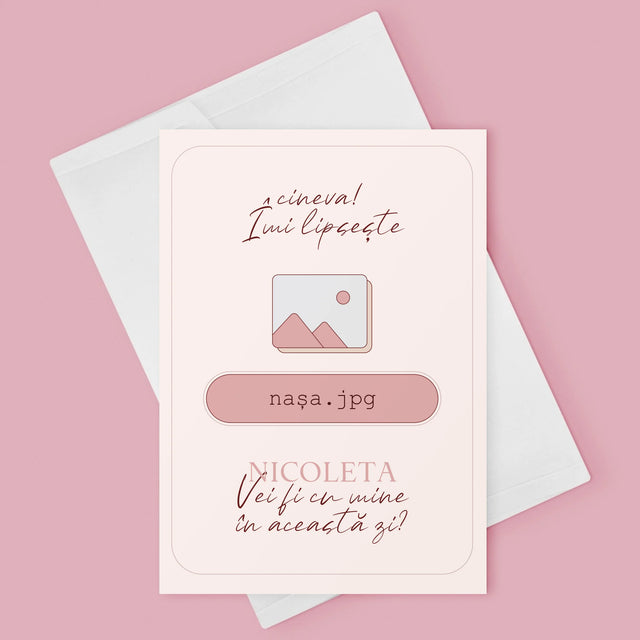 Numele Și Semnătura: Îmi Lipsește Cineva Nașa - Card Cu Felicitări