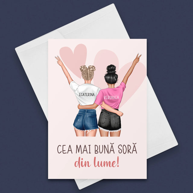 Creator De Personaj: Cea Mai Bună Soră Din Lume - Card Cu Felicitări