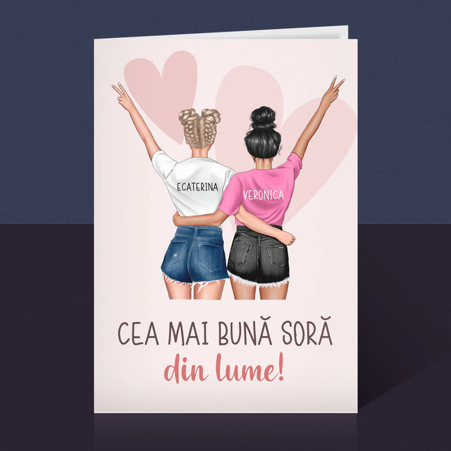 Creator De Personaj: Cea Mai Bună Soră Din Lume - Card Cu Felicitări