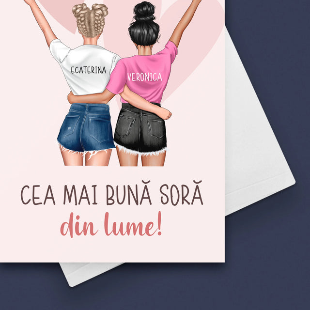 Creator De Personaj: Cea Mai Bună Soră Din Lume - Card Cu Felicitări