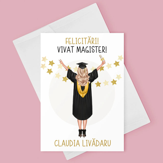 Creator De Personaj: Ai Absolvit Facultatea - Card Cu Felicitări