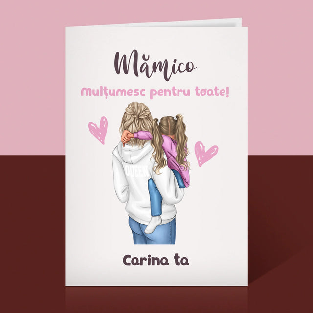 Creator De Personaj: Mama Cu Copilul - Card Cu Felicitări