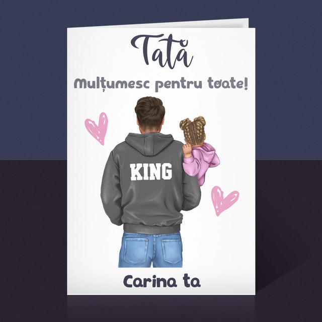 Creator De Personaj: Tată Cu Copil - Card Cu Felicitări
