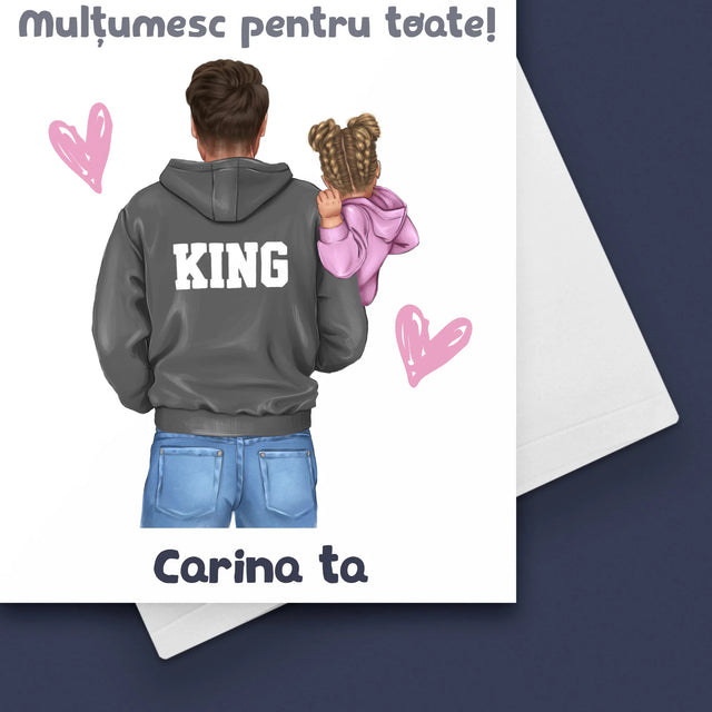 Creator De Personaj: Tată Cu Copil - Card Cu Felicitări