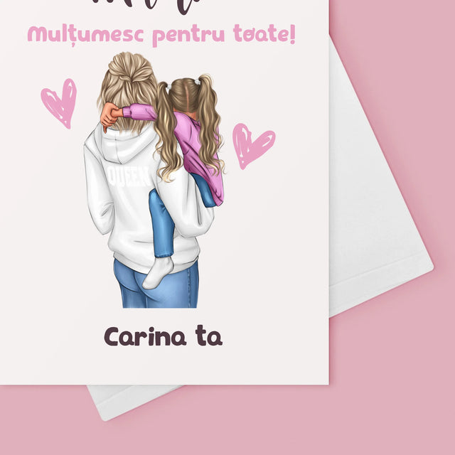 Creator De Personaj: Mama Cu Copilul - Card Cu Felicitări