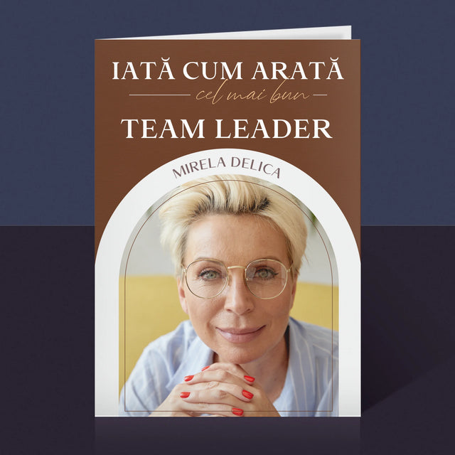 Fotografie Si Semnătură: Cel Mai Bun Lider De Echipă - Card Cu Felicitări