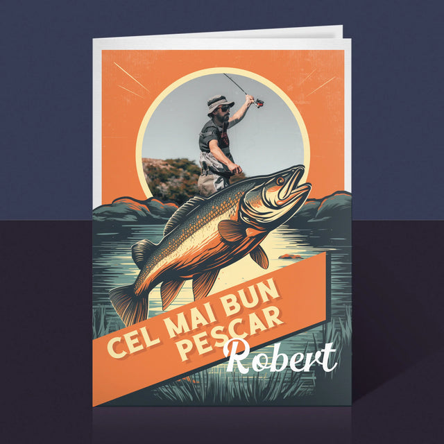 Fotografie Si Semnătură: Cel Mai Bun Pescar - Card Cu Felicitări