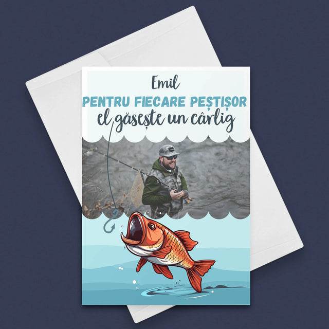 Fotografie Si Semnătură: El Găsește Un Cârlig - Card Cu Felicitări