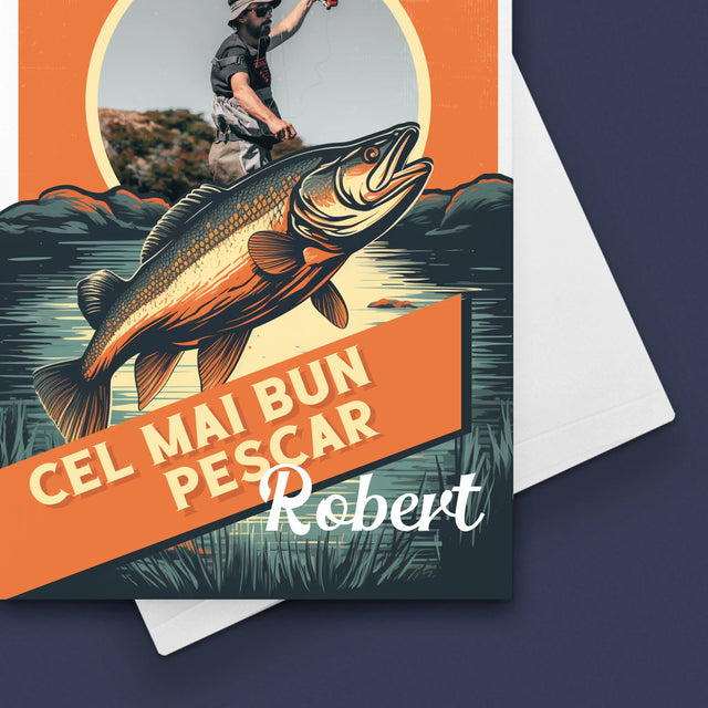 Fotografie Si Semnătură: Cel Mai Bun Pescar - Card Cu Felicitări