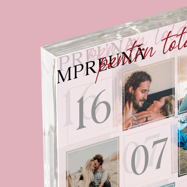 Colaj De Fotografii: Împreună Pentru Totdeauna! - Bloc Acrilic