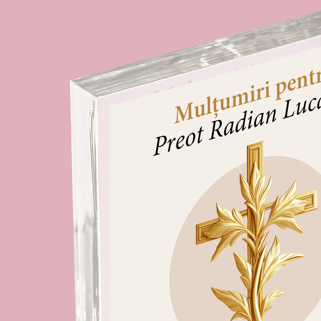 Numele Și Semnătura: Mulțumiri Pentru Preot - Bloc Acrilic