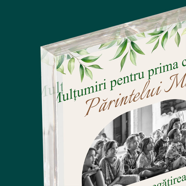 Fotografie Si Semnătură: Mulțumiri Pentru Prima Comuniune - Bloc Acrilic