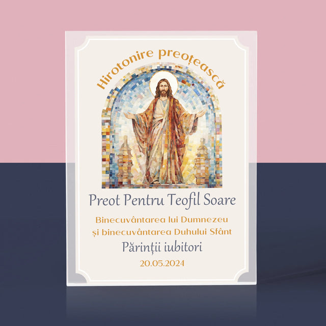 Numele Și Semnătura: Hirotonire Preoțească - Bloc Acrilic