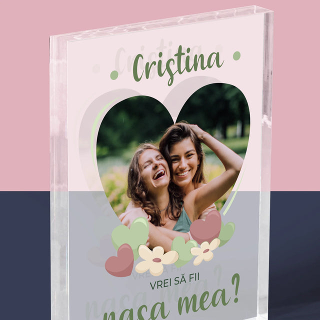 Fotografie Si Semnătură: Vrei Să Fii Martorul Meu - Bloc Acrilic