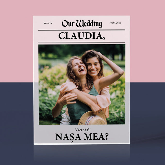 Fotografie Si Semnătură: Our Wedding Nașa - Bloc Acrilic