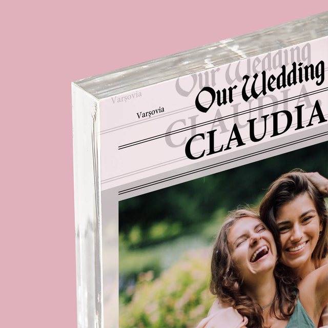 Fotografie Si Semnătură: Our Wedding Nașa - Bloc Acrilic