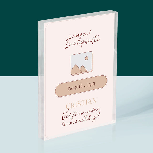 Numele Și Semnătura: Îmi Lipsește Cineva ... Nașul - Bloc Acrilic