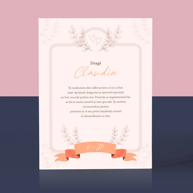 Numele Și Semnătura: Mulțumiri Pentru Nașă - Bloc Acrilic