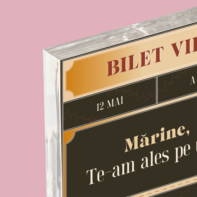 Numele Și Semnătura: Bilete Vip Naș - Bloc Acrilic