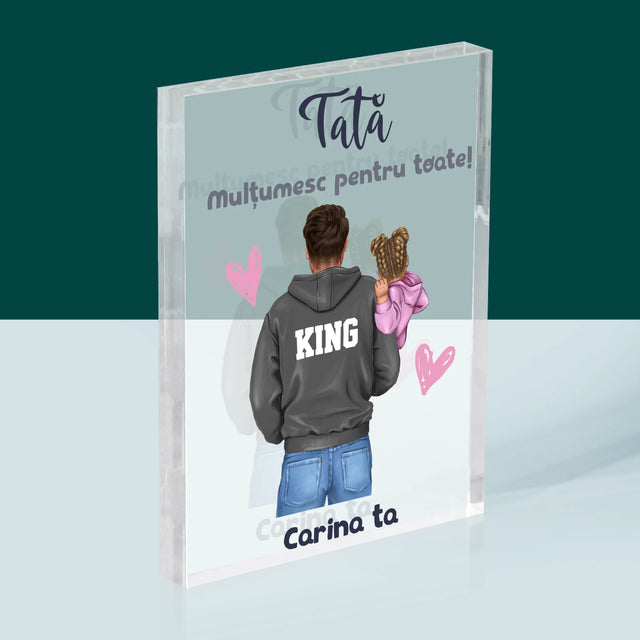 Creator De Personaj: Tată Cu Copil - Bloc Acrilic