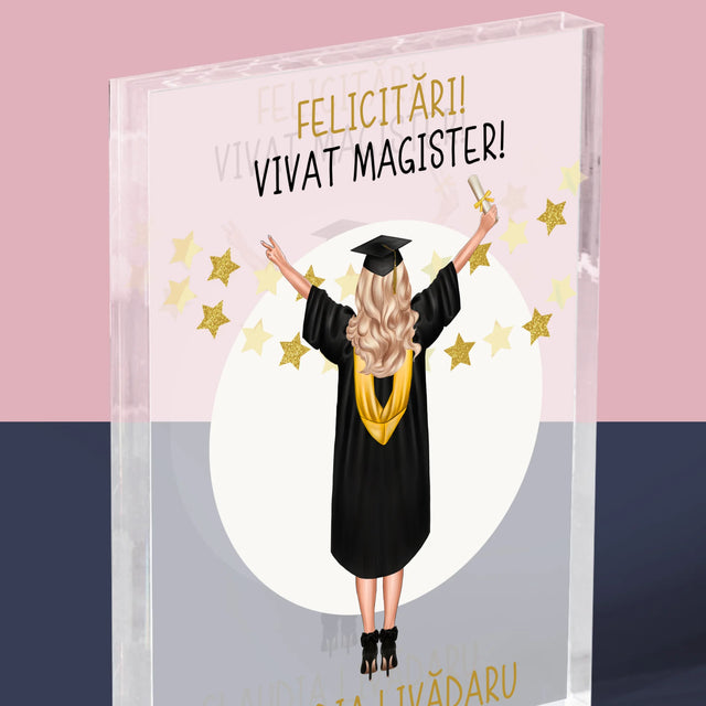 Creator De Personaj: Ai Absolvit Facultatea - Bloc Acrilic