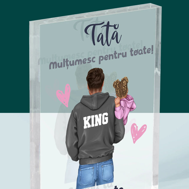 Creator De Personaj: Tată Cu Copil - Bloc Acrilic