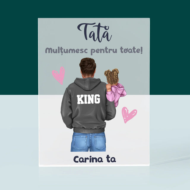 Creator De Personaj: Tată Cu Copil - Bloc Acrilic