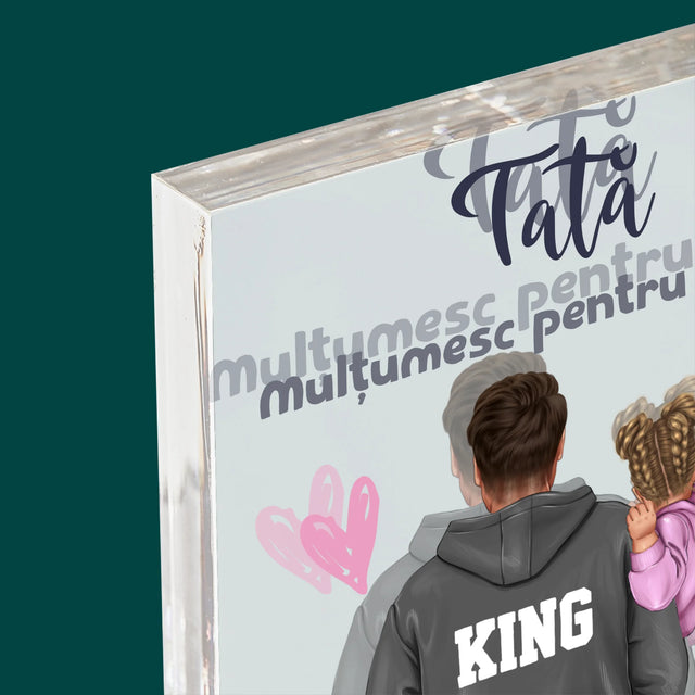 Creator De Personaj: Tată Cu Copil - Bloc Acrilic