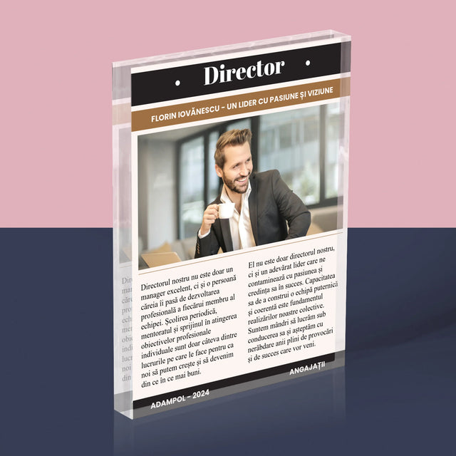 Copertă Derevistă: Director - Bloc Acrilic