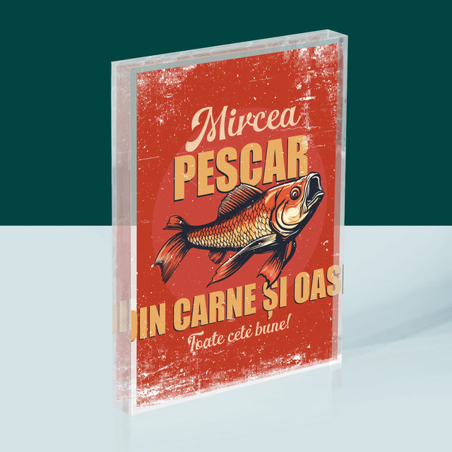 Numele Și Semnătura: Pescar Din Carne Și Oase - Bloc Acrilic