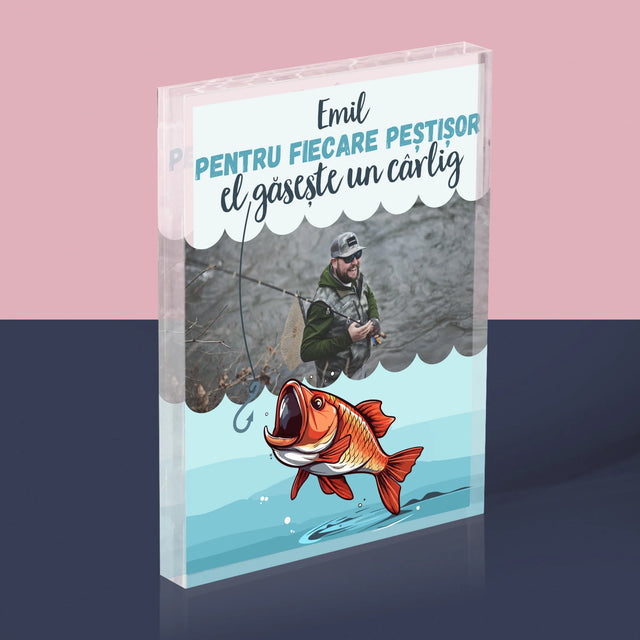 Fotografie Si Semnătură: El Găsește Un Cârlig - Bloc Acrilic