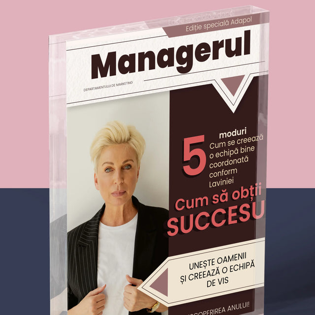 Copertă Derevistă: Managerul - Bloc Acrilic