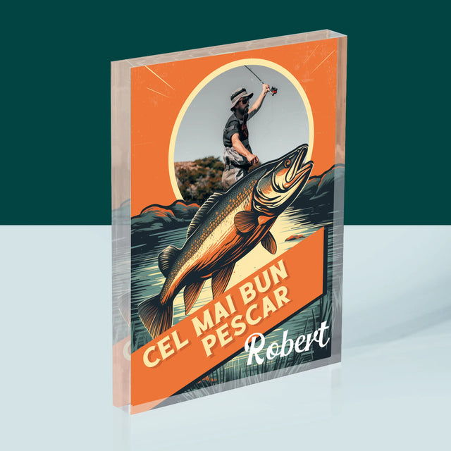 Fotografie Si Semnătură: Cel Mai Bun Pescar - Bloc Acrilic