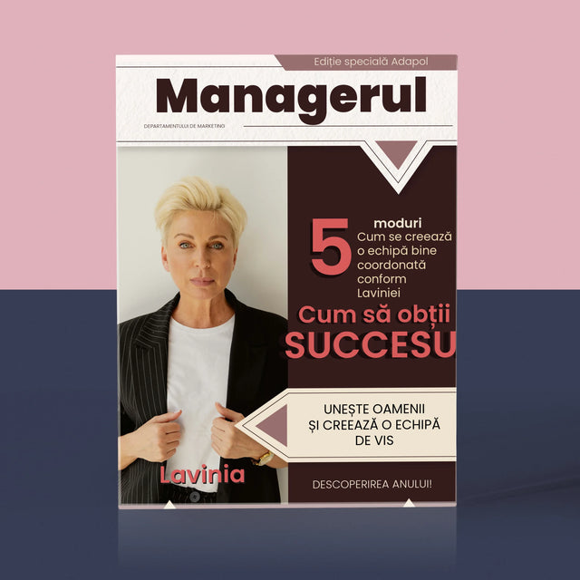 Copertă Derevistă: Managerul - Bloc Acrilic