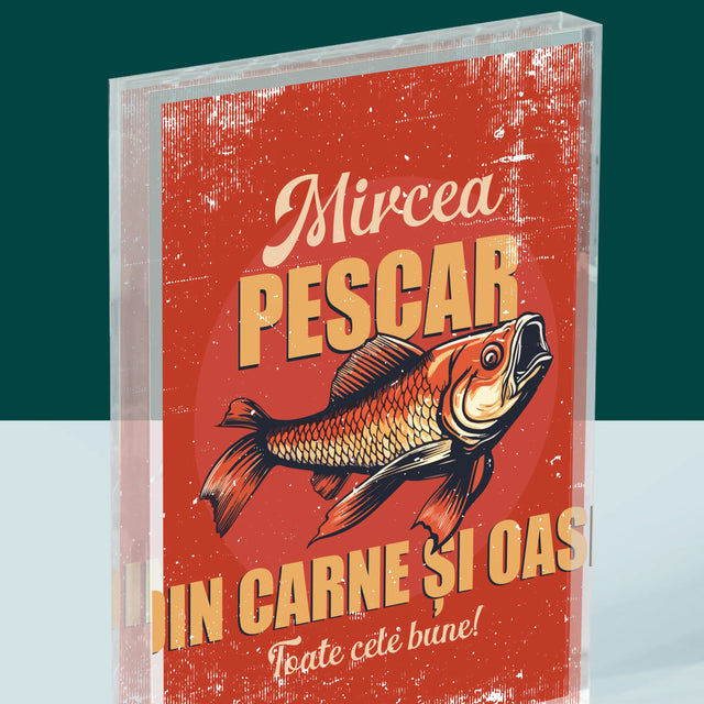 Numele Și Semnătura: Pescar Din Carne Și Oase - Bloc Acrilic