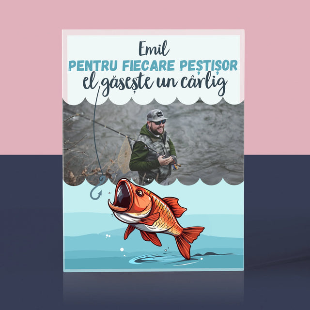 Fotografie Si Semnătură: El Găsește Un Cârlig - Bloc Acrilic