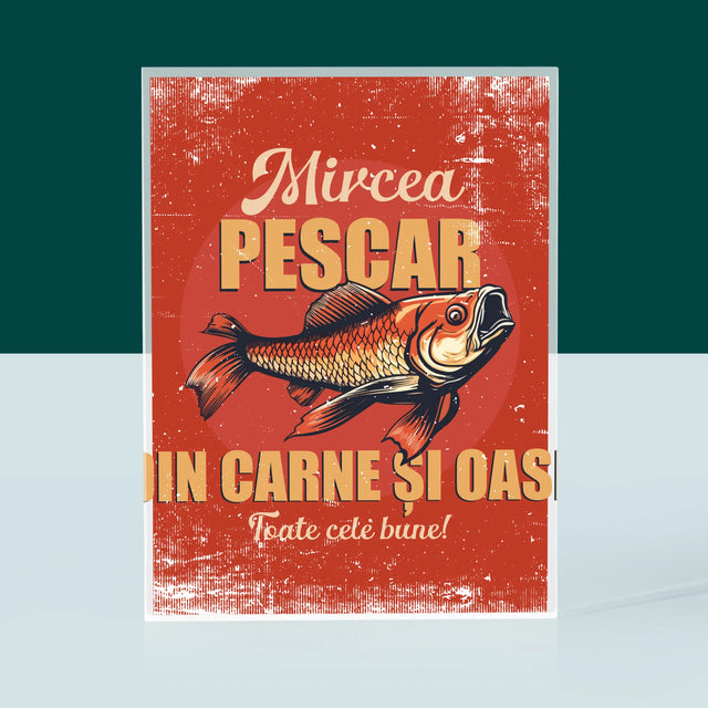 Numele Și Semnătura: Pescar Din Carne Și Oase - Bloc Acrilic