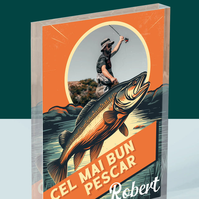 Fotografie Si Semnătură: Cel Mai Bun Pescar - Bloc Acrilic