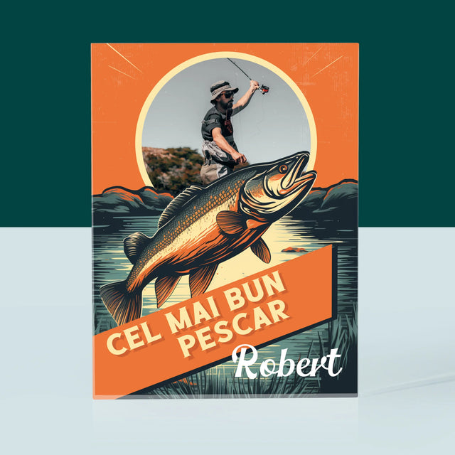 Fotografie Si Semnătură: Cel Mai Bun Pescar - Bloc Acrilic