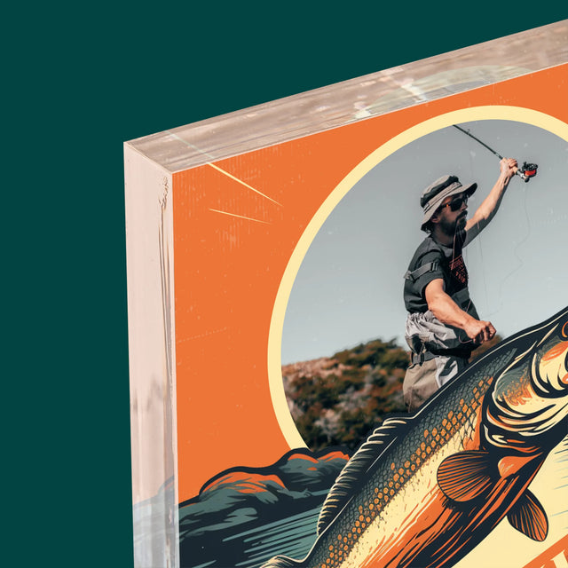 Fotografie Si Semnătură: Cel Mai Bun Pescar - Bloc Acrilic