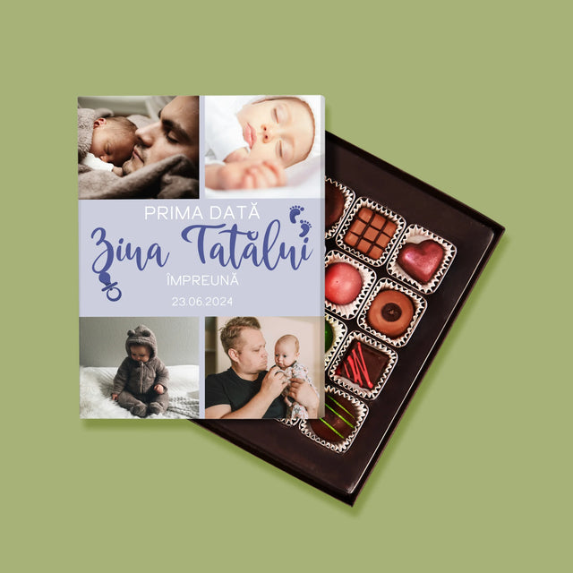 Colaj De Fotografii: Prima Zi A Tatălui - Praline