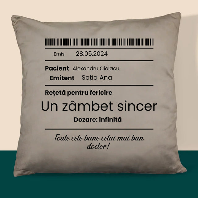 Numele Și Semnătura: Rețetă Pentru Fericire - Pernă (Cu Fotografie)