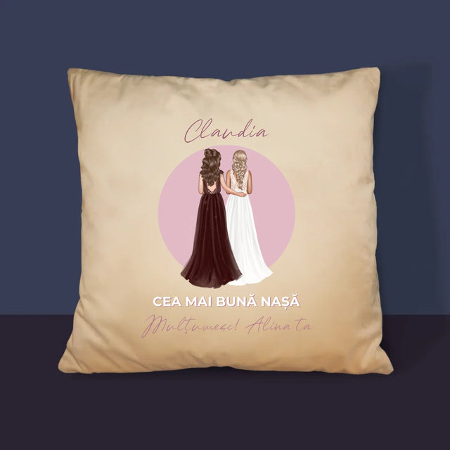 Creator De Personaj: Cea Mai Bună Nașă - Pernă (Cu Fotografie)