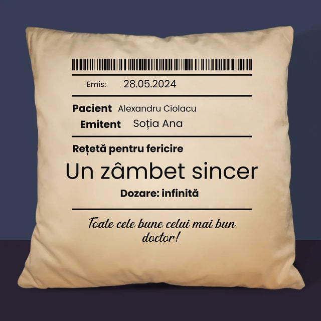 Numele Și Semnătura: Rețetă Pentru Fericire - Pernă (Cu Fotografie)