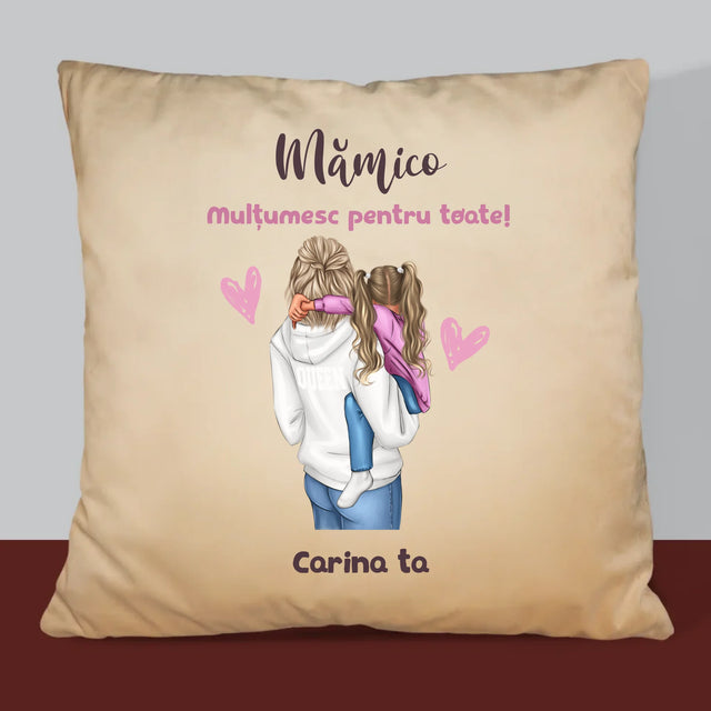 Creator De Personaj: Mama Cu Copilul - Pernă (Cu Fotografie)