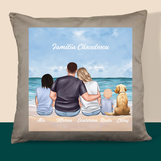 Creator De Personaj: Portret De Familie - Pernă (Cu Fotografie)