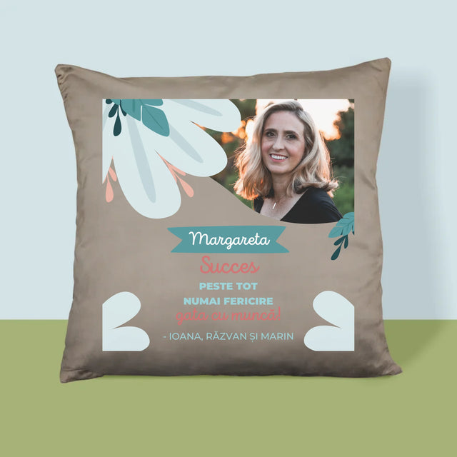 Fotografie Si Semnătură: Succese - Acum Nu Mai Ești La Muncă - Pernă (Cu Fotografie)